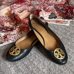 Black Tory Burch Reva Ballet Flats